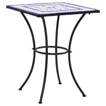  Bistrotafel mozaek 60 cm keramiek blauw en wit