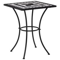  Bistrotafel mozaek 60 cm keramiek zwart en wit