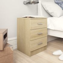  Nachtkastjes 2 st 38x35x56 cm spaanplaat sonoma eikenkleurig