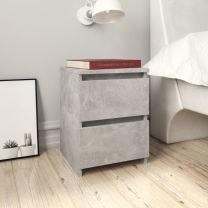 Nachtkastjes 2 st 30x30x40 cm spaanplaat betongrijs