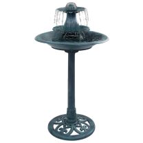  Vogelbadje met fontein 50x91 cm kunststof groen