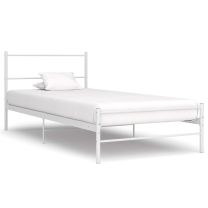  Bedframe metaal wit 90x200 cm