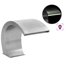  Zwembadfontein met LED's 30x60x45 cm roestvrij staal