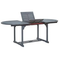  Tuintafel 200x100x74 cm massief acaciahout grijs