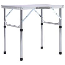  Campingtafel inklapbaar 60x45 cm aluminium wit