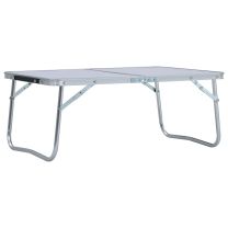  Campingtafel inklapbaar 60x40 cm aluminium wit