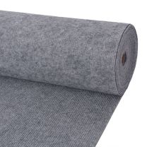  Tapijt 1,2x15 m ribstof grijs