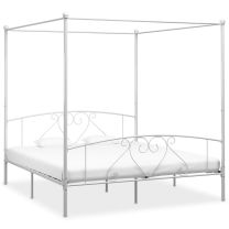  Hemelbedframe metaal wit 180x200 cm
