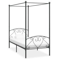  Hemelbedframe metaal grijs 90x200 cm