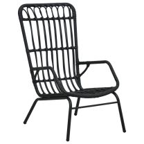  Tuinstoel poly rattan zwart
