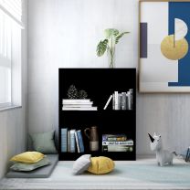 Boekenkast 60x24x74,5 cm spaanplaat zwart