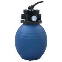  Zwembadzandfilter met 4-positie ventiel 300 mm blauw