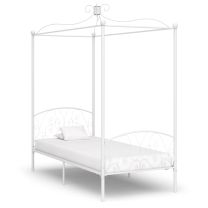  Hemelbedframe metaal wit 90x200 cm