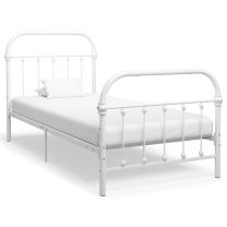  Bedframe metaal wit 90x200 cm