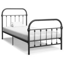  Bedframe metaal grijs 100x200 cm