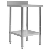  Keukenwerktafel met spatscherm 60x60x93 cm roestvrij staal