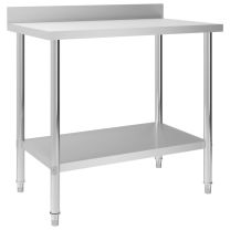  Keukenwerktafel met spatscherm 100x60x93 cm roestvrij staal