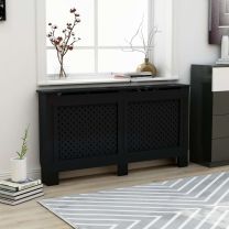  Radiatorombouw 152x19x81,5 cm MDF zwart