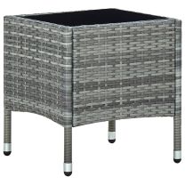  Tuintafel 40x40x45 cm poly rattan grijs