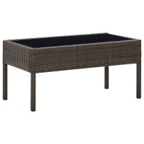  Tuintafel 75x40x37 cm poly rattan bruin