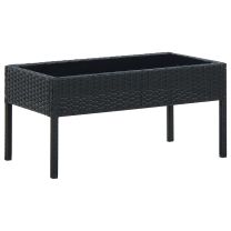  Tuintafel 75x40x37 cm poly rattan zwart