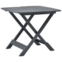  Tuintafel inklapbaar 79x72x70 cm kunststof antraciet