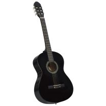  Gitaar klassiek beginner 4/4 39" lindenhout zwart