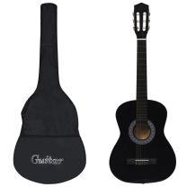  8-delige Gitaarset klassiek beginner 3/4 36" zwart