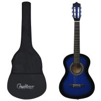  8-delige Gitaarset klassiek beginner 1/2 34" blauw