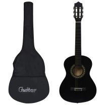  8-delige Gitaarset klassiek beginner 1/2 34" zwart