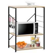  Magnetronkast 60x39,6x79,5 cm spaanplaat zwart en eikenkleurig