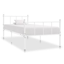  Bedframe metaal wit 90x200 cm