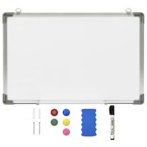 Whiteboard magnetisch 60x40 cm staal wit