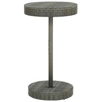  Tuintafel 60,5x106 cm poly rattan grijs