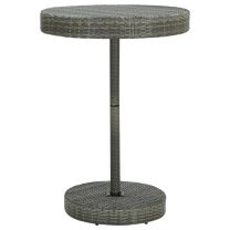  Tuintafel 75,5x106 cm poly rattan grijs