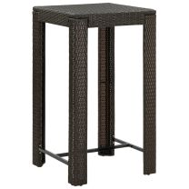  Tuinbartafel 60,5x60,5x110,5 cm poly rattan bruin