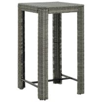  Tuinbartafel 60,5x60,5x110,5 cm poly rattan grijs