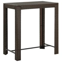  Tuinbartafel 100x60,5x110,5 cm poly rattan bruin