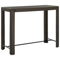  Tuinbartafel 140,5x60,5x110,5 cm poly rattan bruin