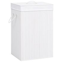  Wasmand met 1 vak bamboe wit