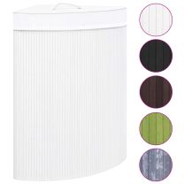  Hoekwasmand 60 L bamboe wit