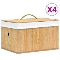  Opbergboxen 4 st bamboe