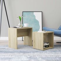  Salontafelset 48x30x45 cm spaanplaat sonoma eikenkleurig