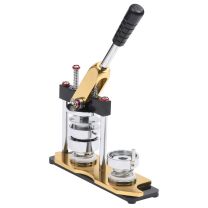  Buttonmachine met cirkelsnijder draaipunch 58 mm