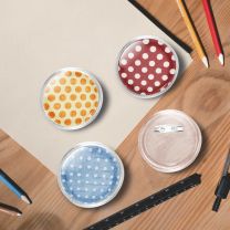  Buttons met spelden 100 st 58 mm acryl