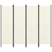  Kamerscherm met 4 panelen 200x180 cm crmewit