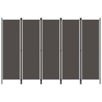  Kamerscherm met 5 panelen 250x180 cm antraciet