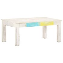  Salontafel 110x60x45 cm massief mangohout wit
