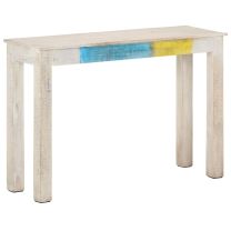  Wandtafel 115x35x77 cm ruw mangohout wit