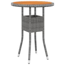  Tuintafel 60x75 cm acaciahout en poly rattan grijs